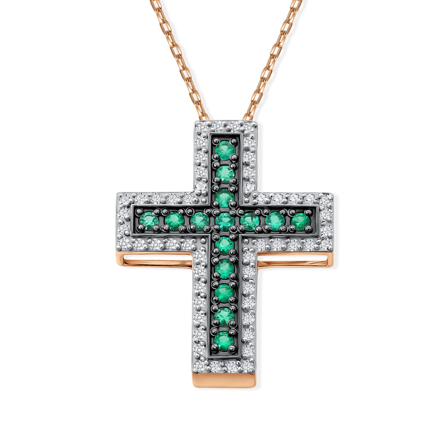 Фото «Золотая подвеска с изумрудами и бриллиантами»