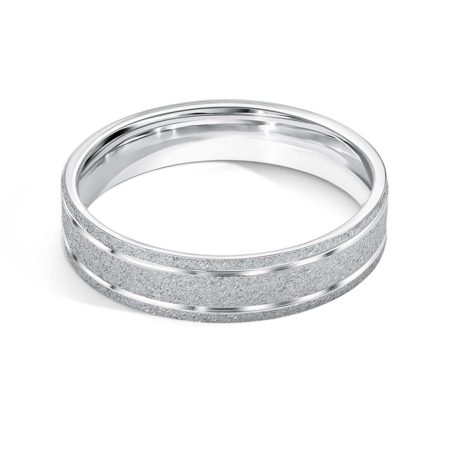 Серебряное обручальное кольцо Comfort fit