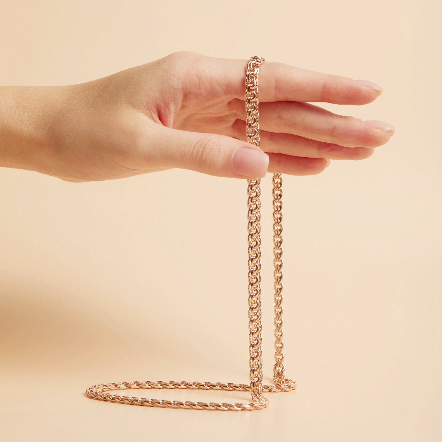 Золотая цепь ручной работы полновесная