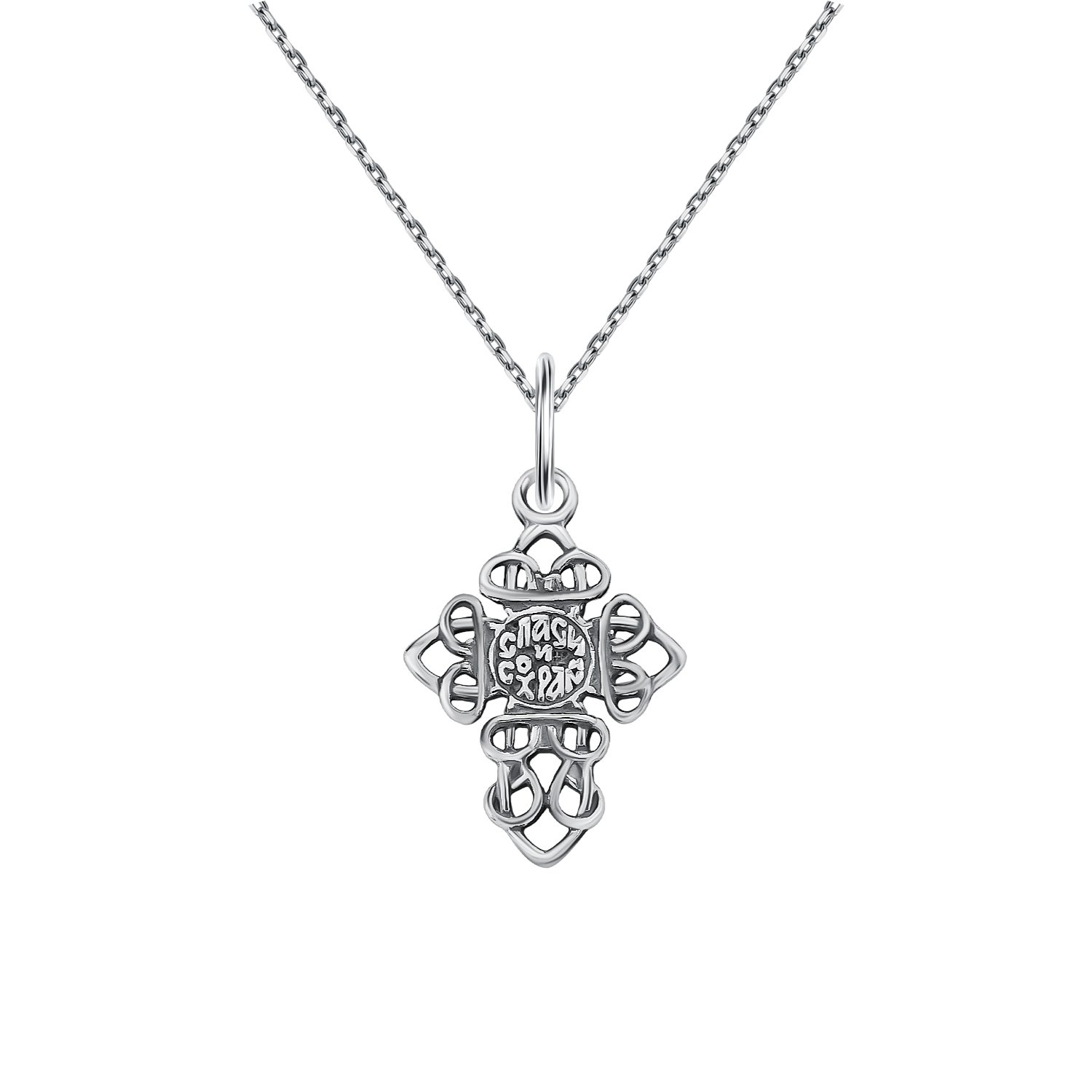 Серебряный крест с чернением