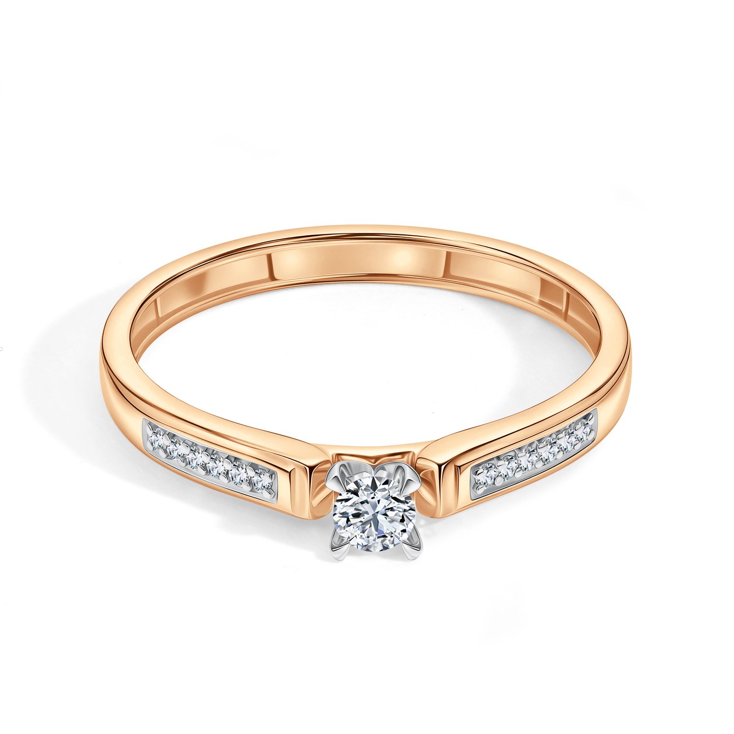 Золотое кольцо с бриллиантами