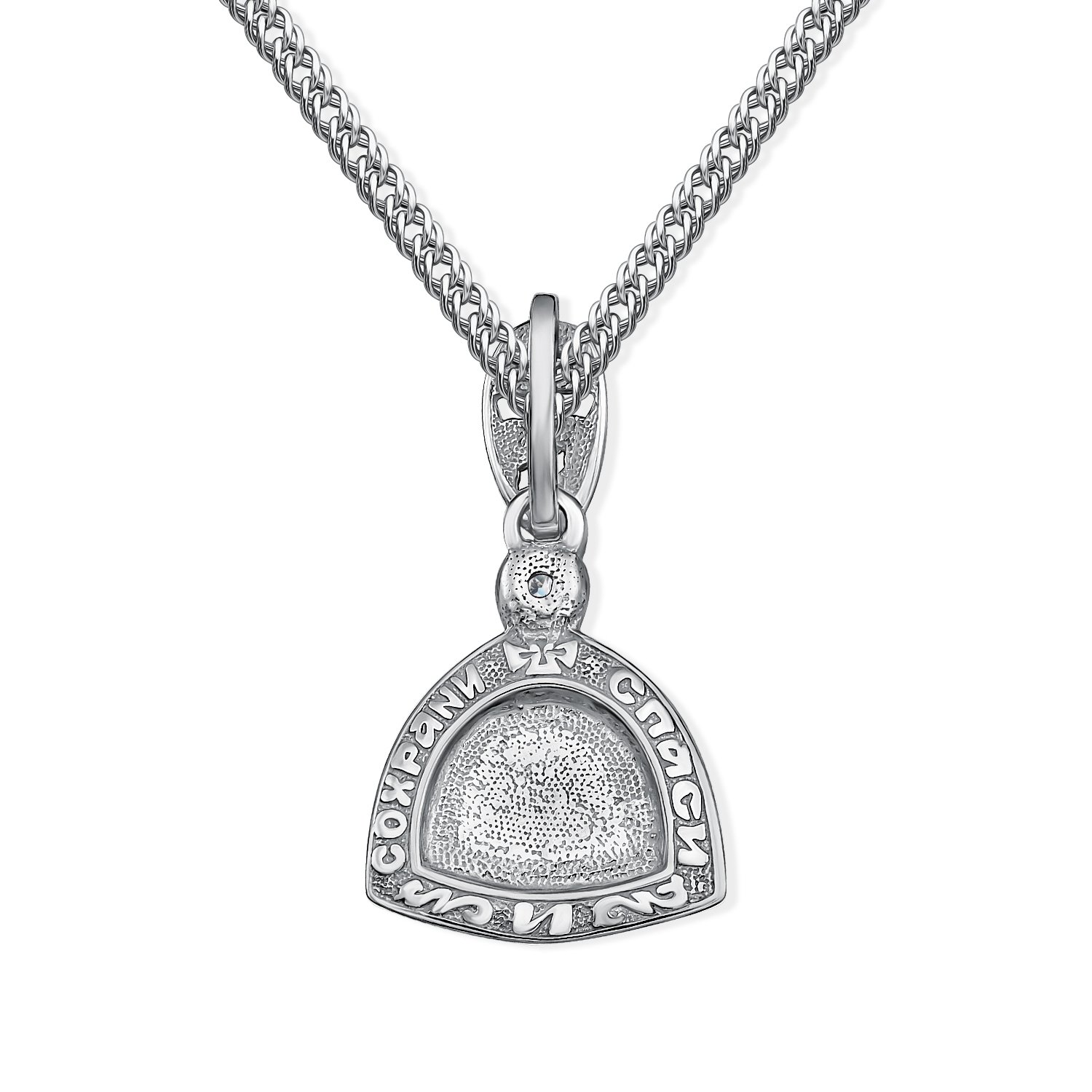 Серебряная подвеска с фианитом «Икона»