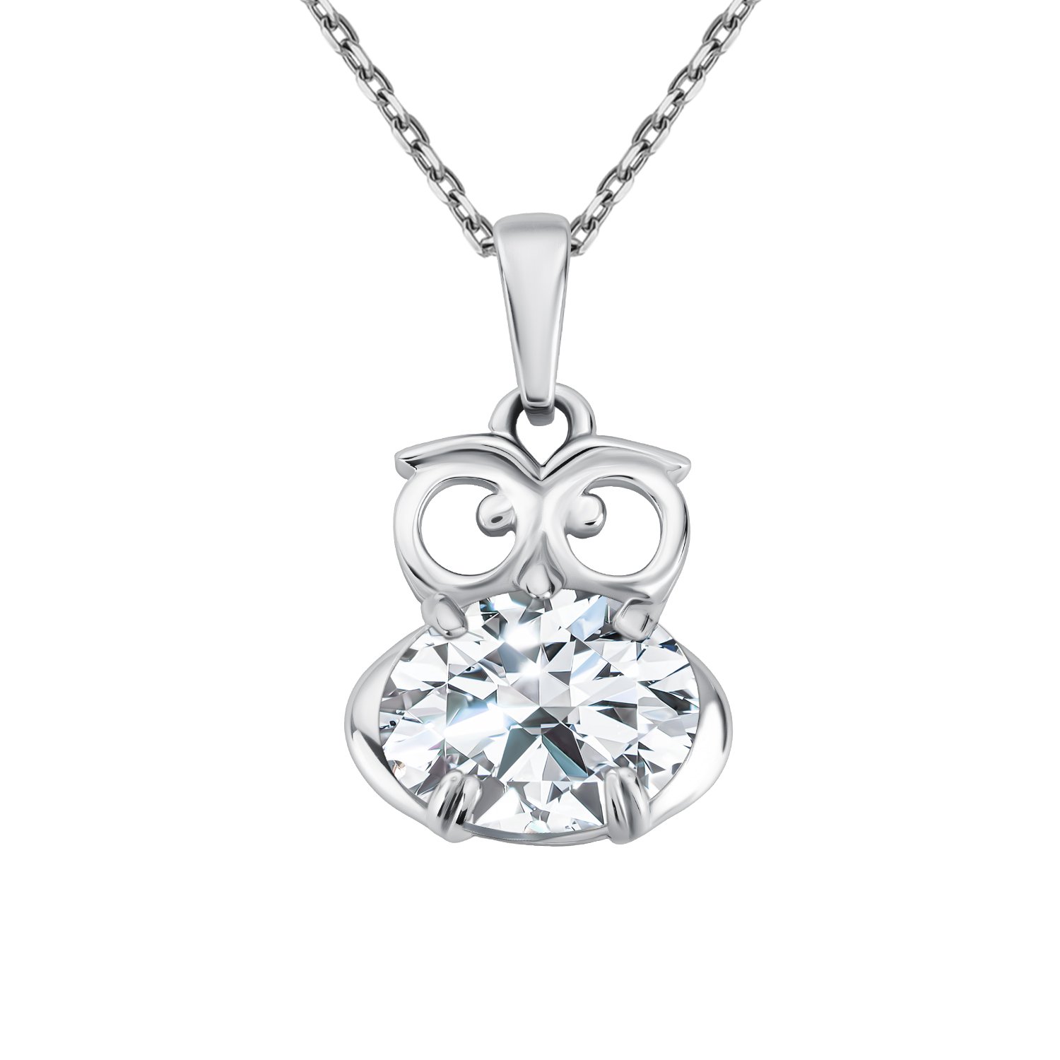 Серебряная подвеска с фианитом