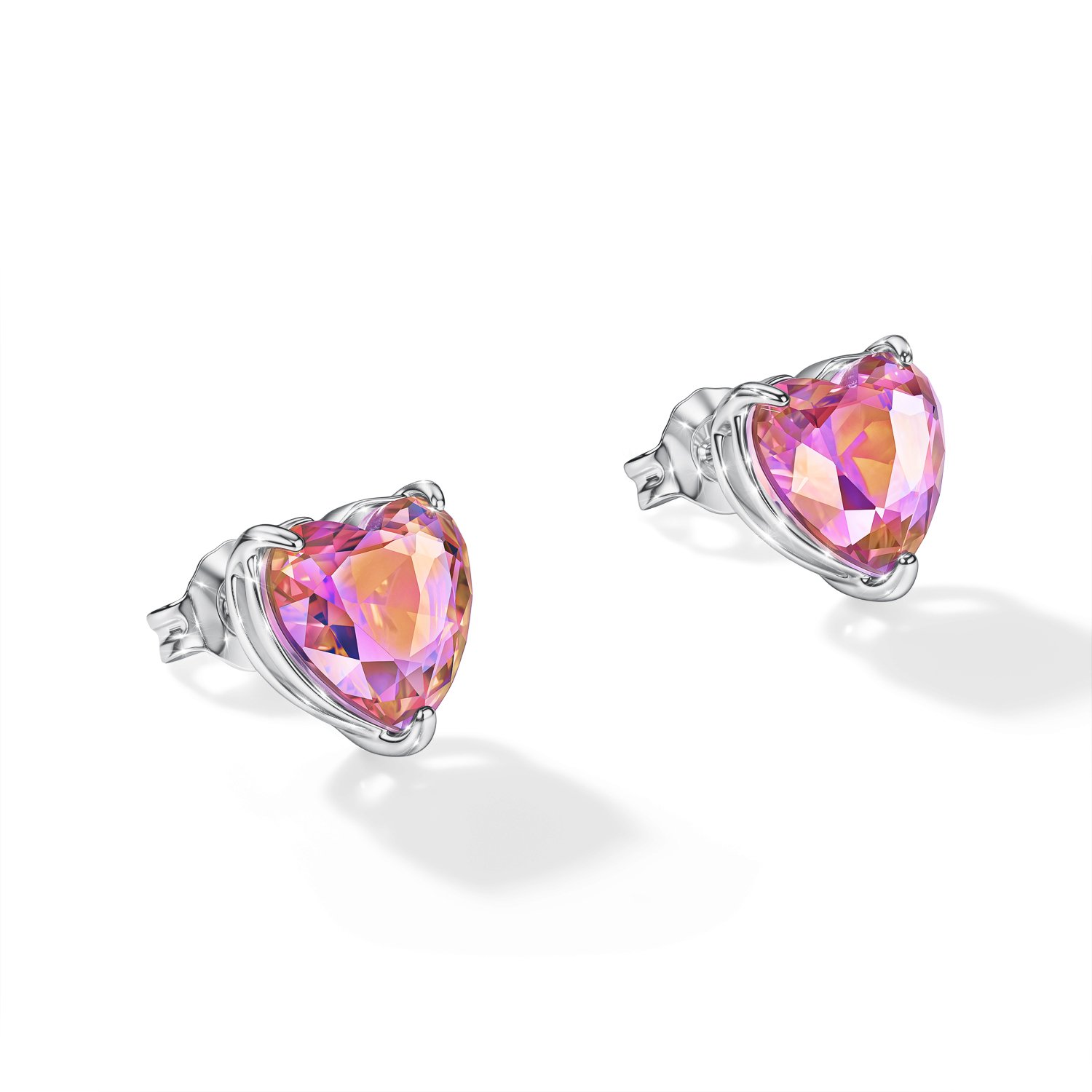 Серебряные серьги с фианитами