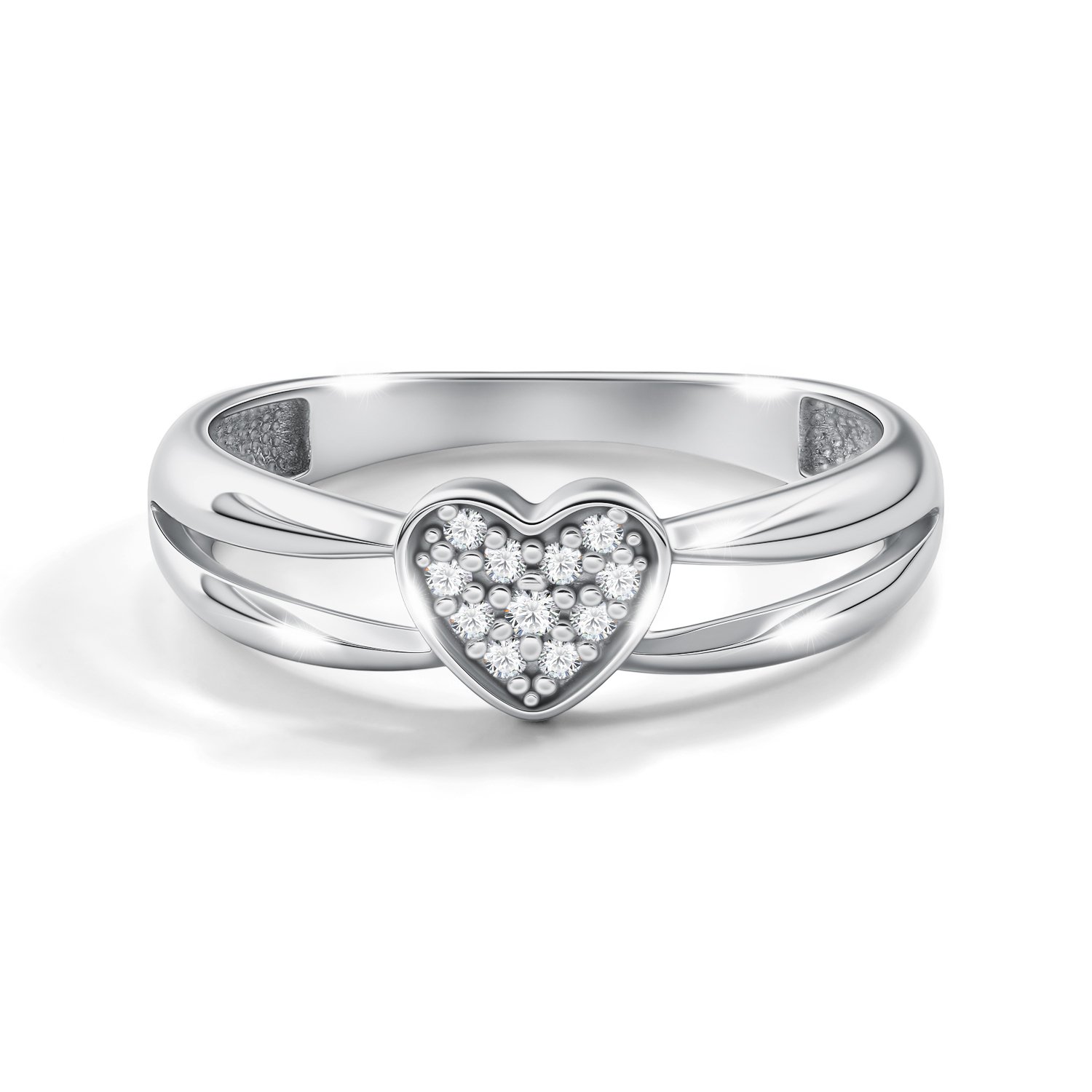 Серебряное кольцо с фианитами