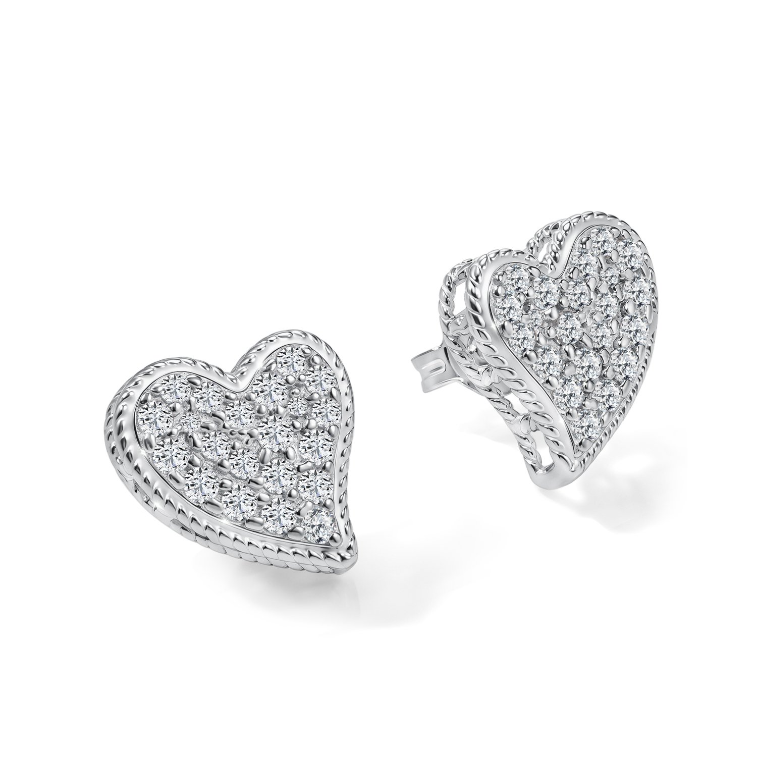 Серебряные серьги с фианитами