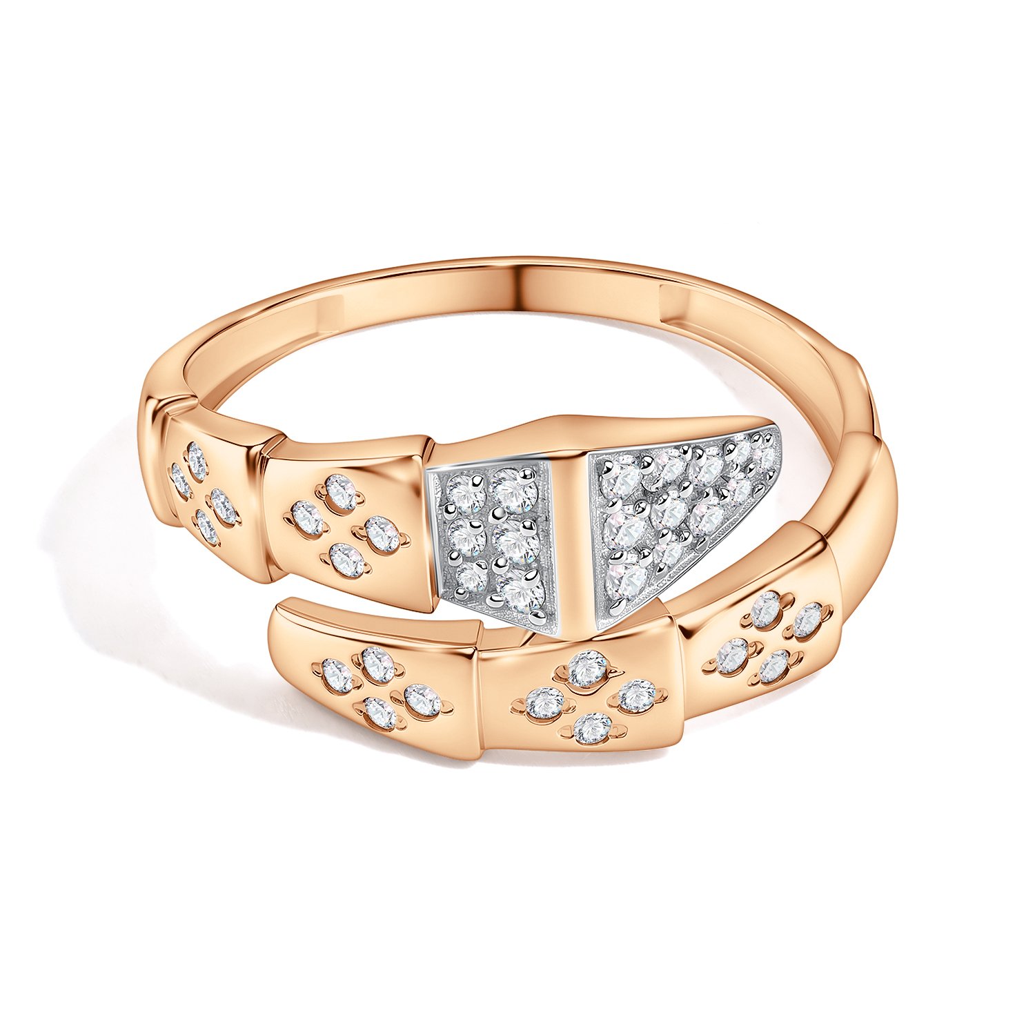 Золотое кольцо с фианитами