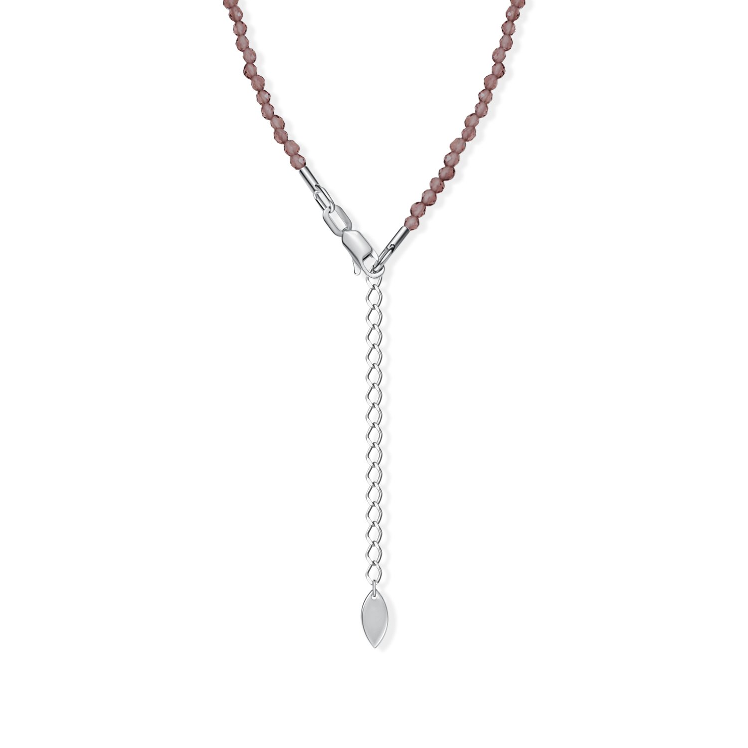Серебряное колье с имитацией шпинели