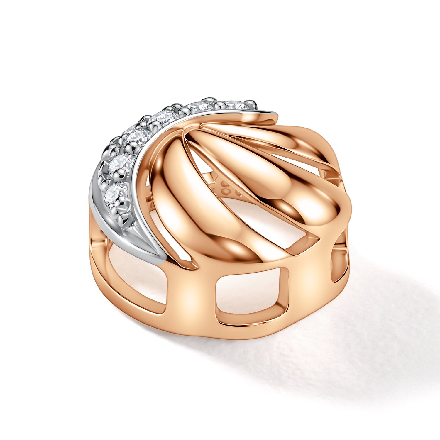 Золотая подвеска с фианитами