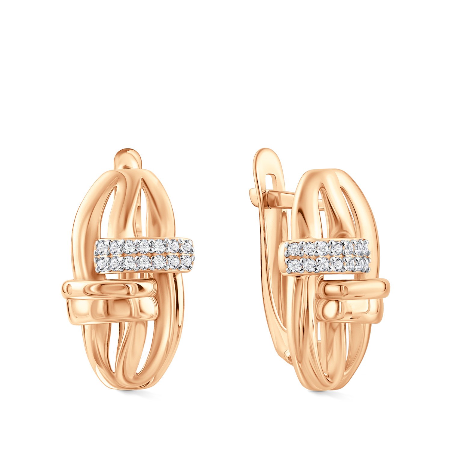 Фото «Золотые серьги с фианитами»