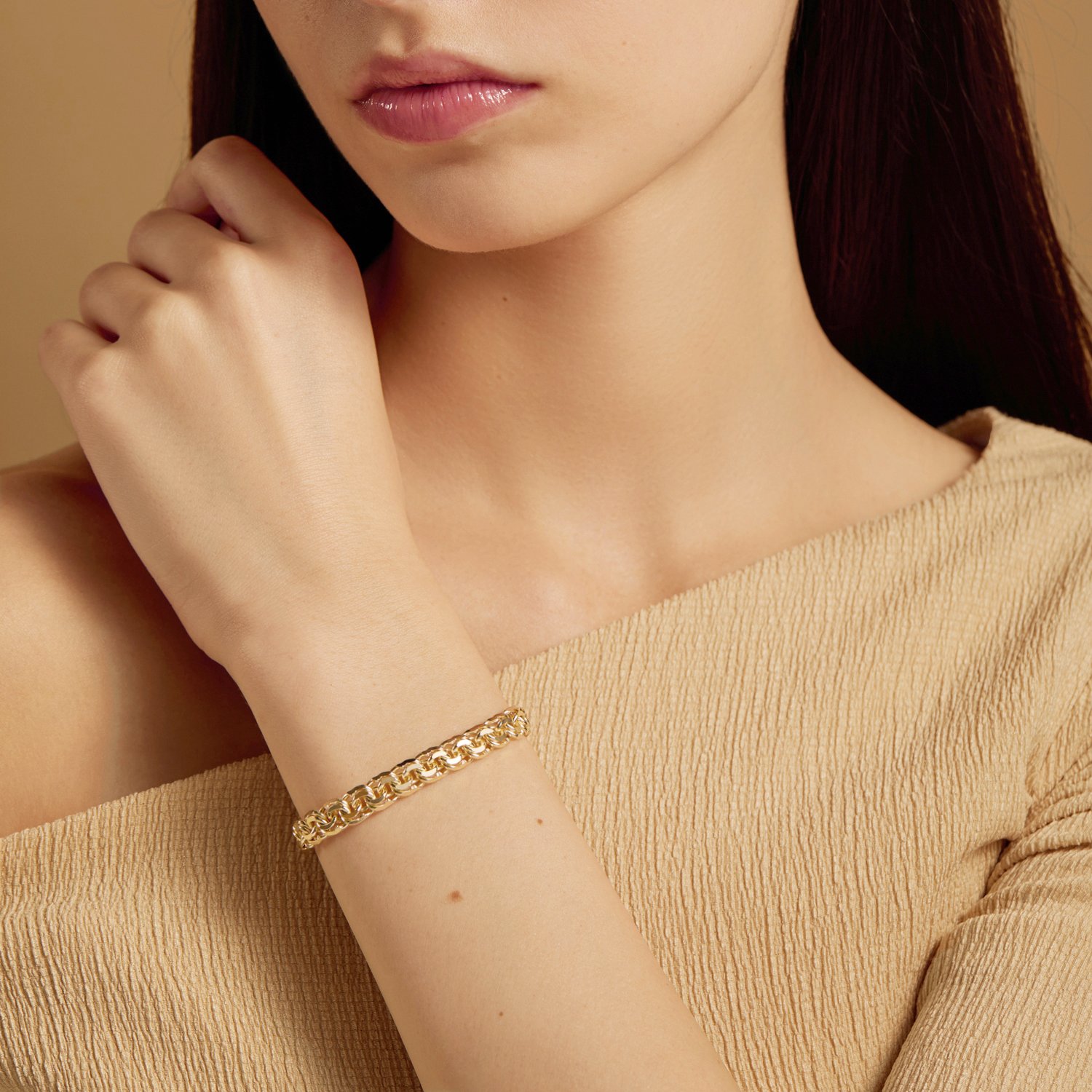 Золотой браслет ручной работы полновесный