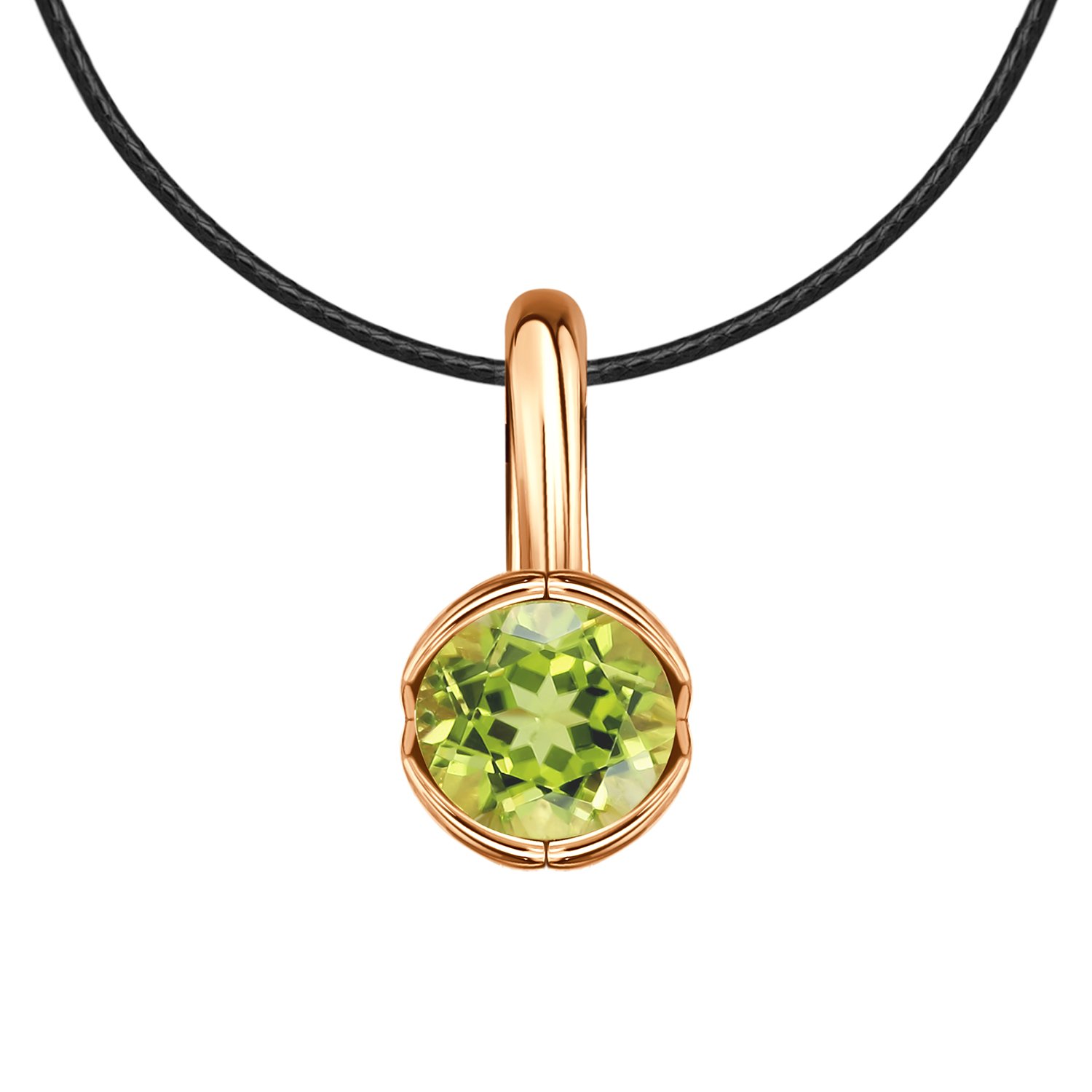 Золотая подвеска с хризолитом