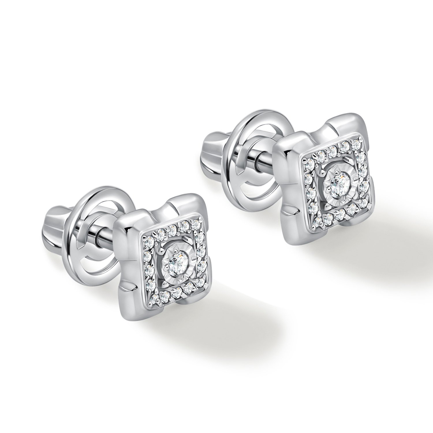 Золотые серьги с бриллиантами