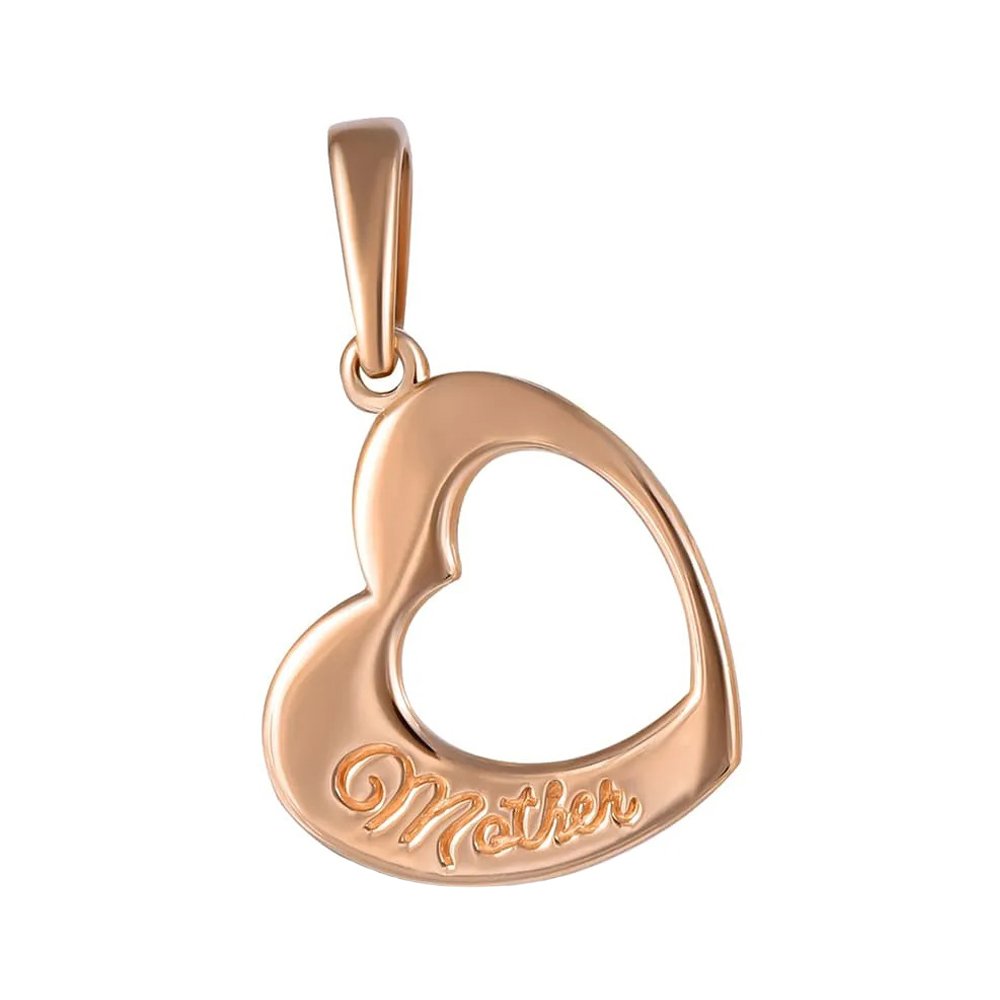 Золотая подвеска Сердце