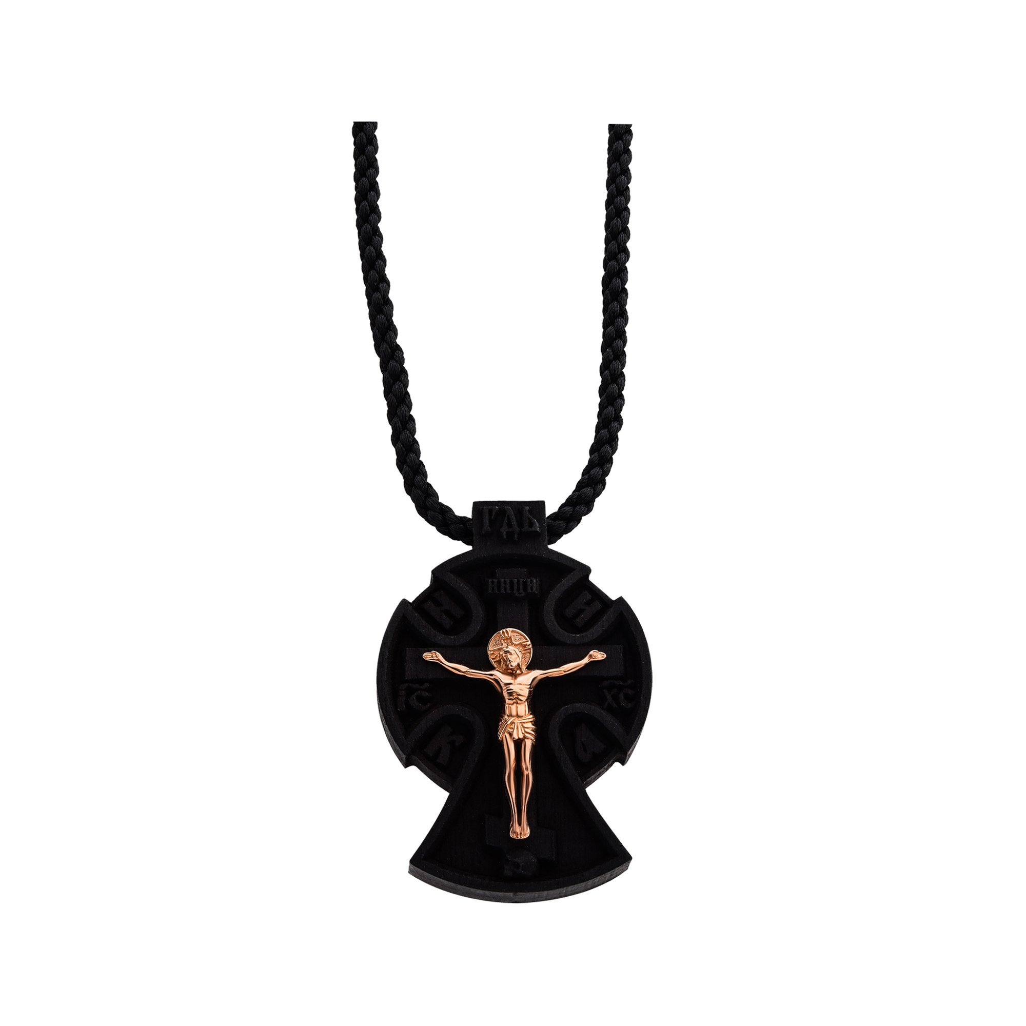 Деревянный крест с серебром и позолотой