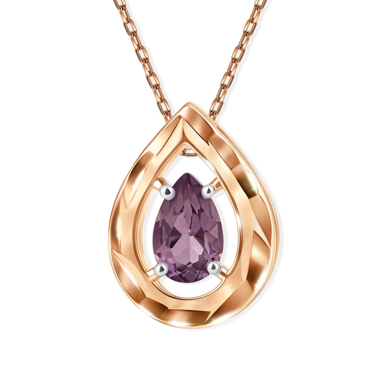 Фото «Золотая подвеска с аметистом»