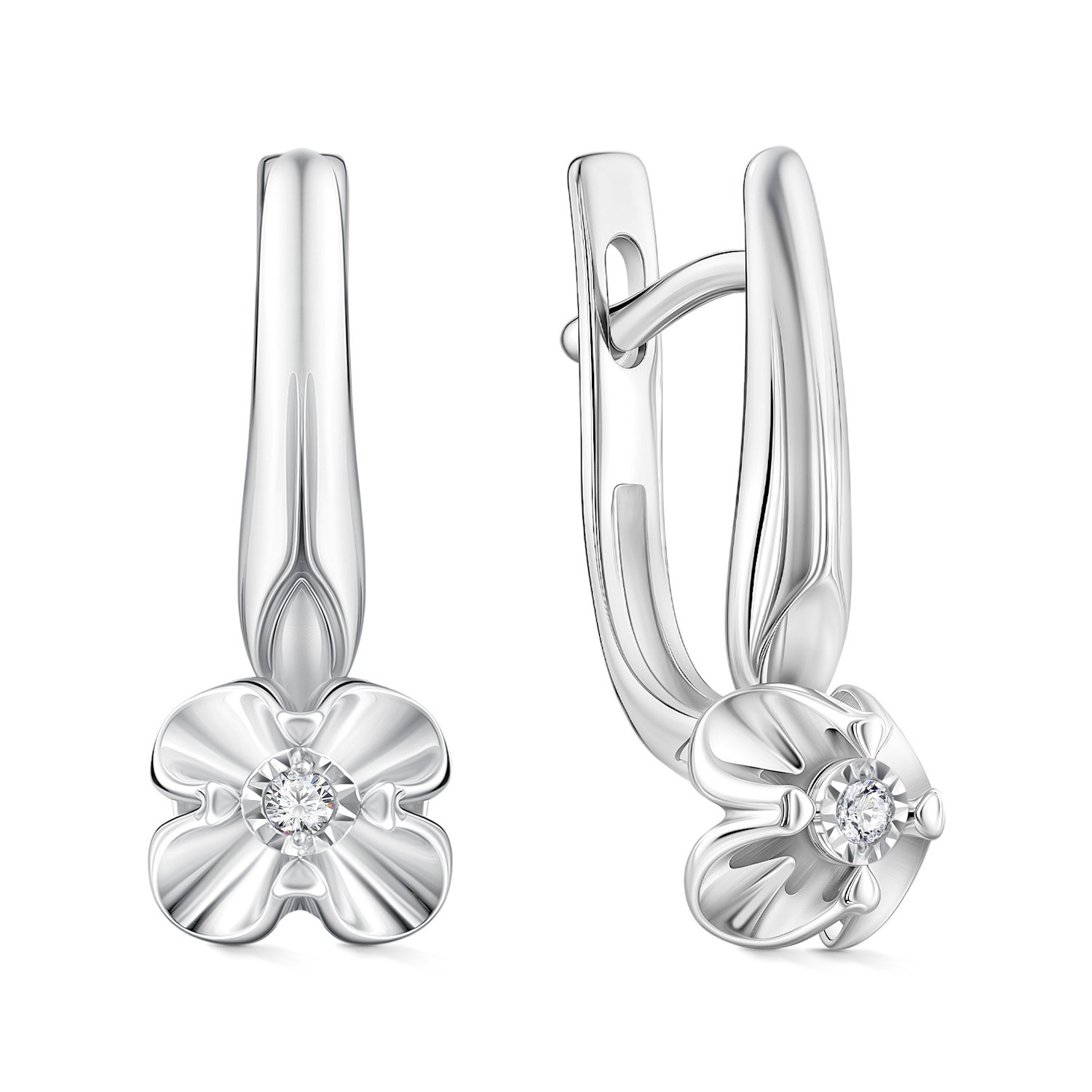 Фото «Золотые серьги с бриллиантами»