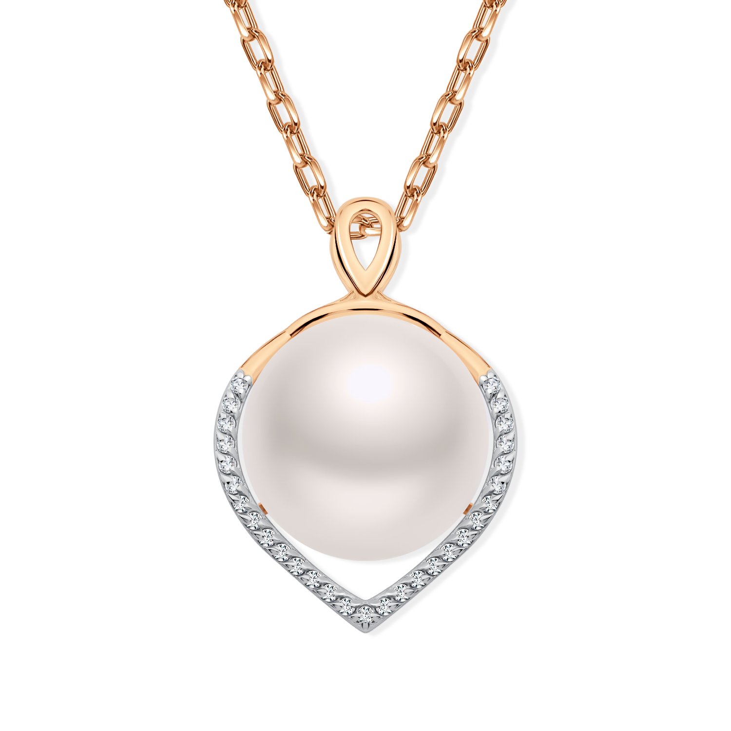 Фото «Золотая подвеска с жемчугом и бриллиантами»