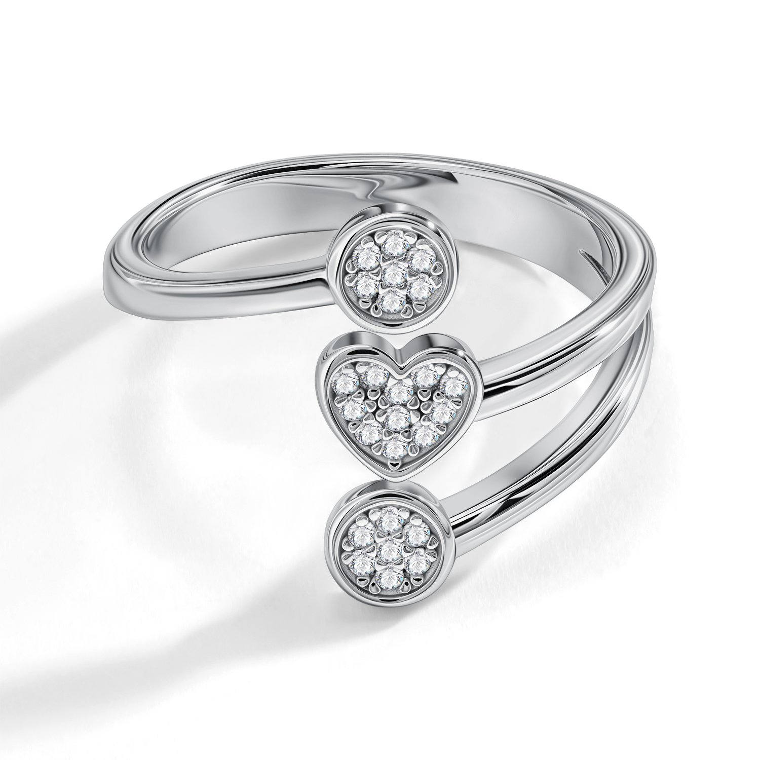 Серебряное кольцо с фианитами