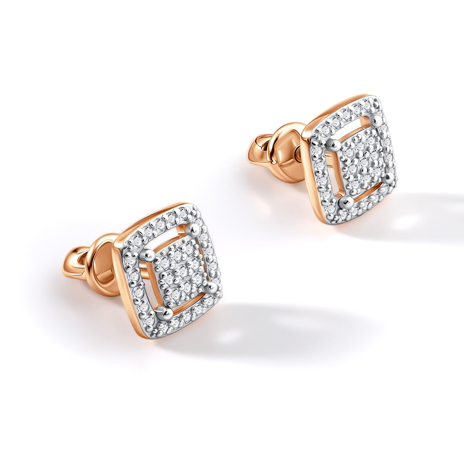 Золотые серьги с бриллиантами