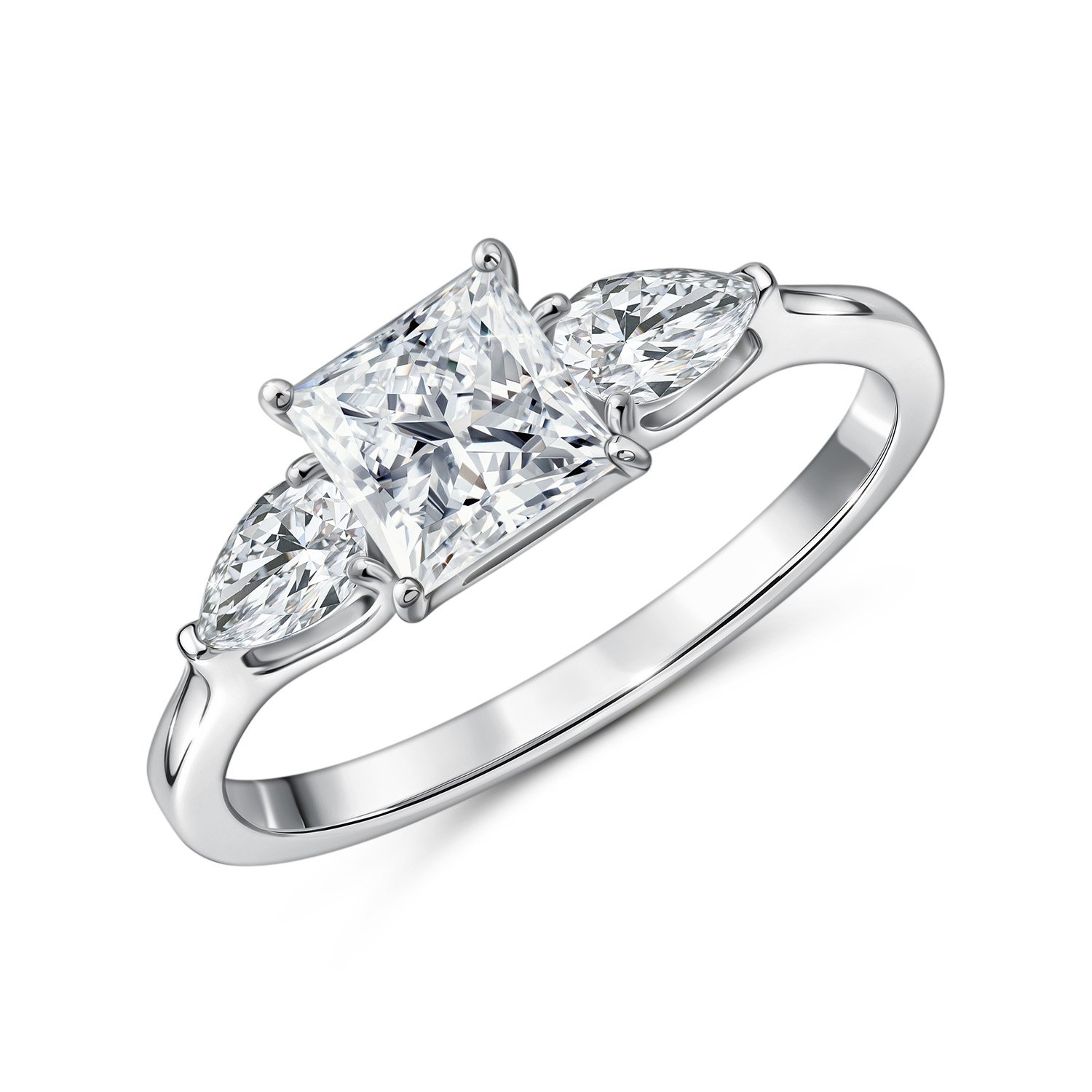 Фото «Золотое кольцо с бриллиантами выращенными»