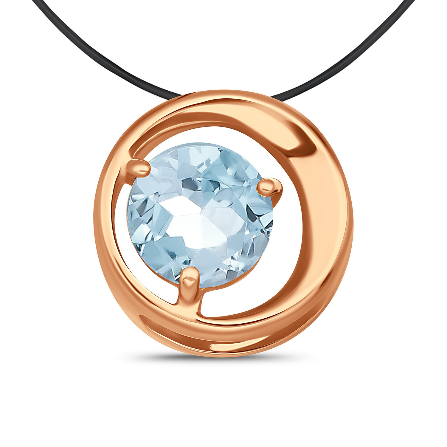 Золотая подвеска с топазом Sky