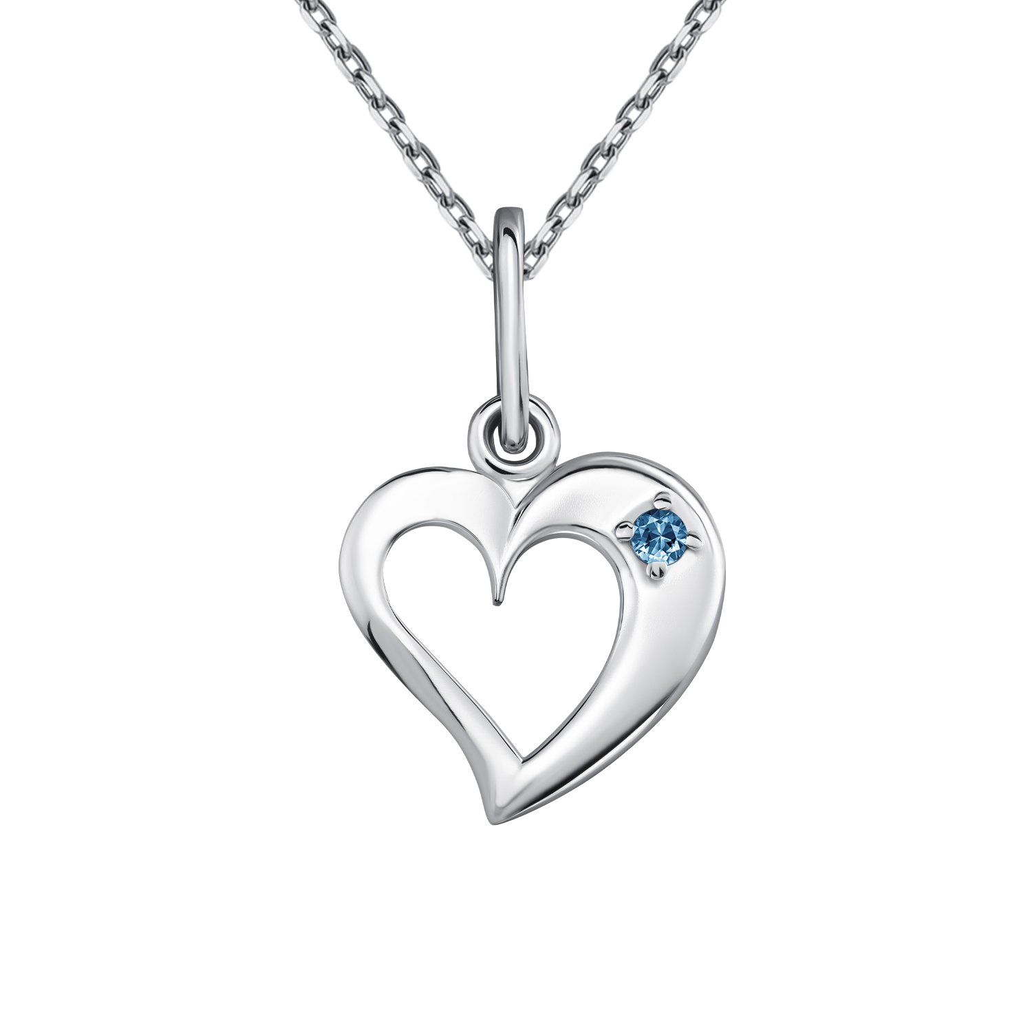 Серебряная подвеска с фианитом