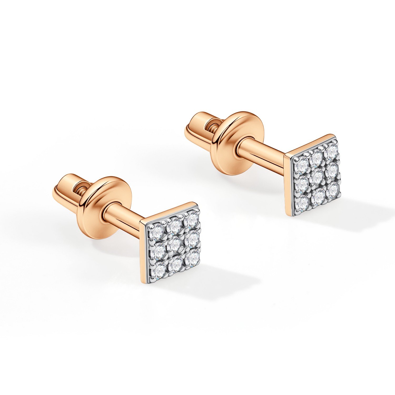 Золотые серьги с бриллиантами