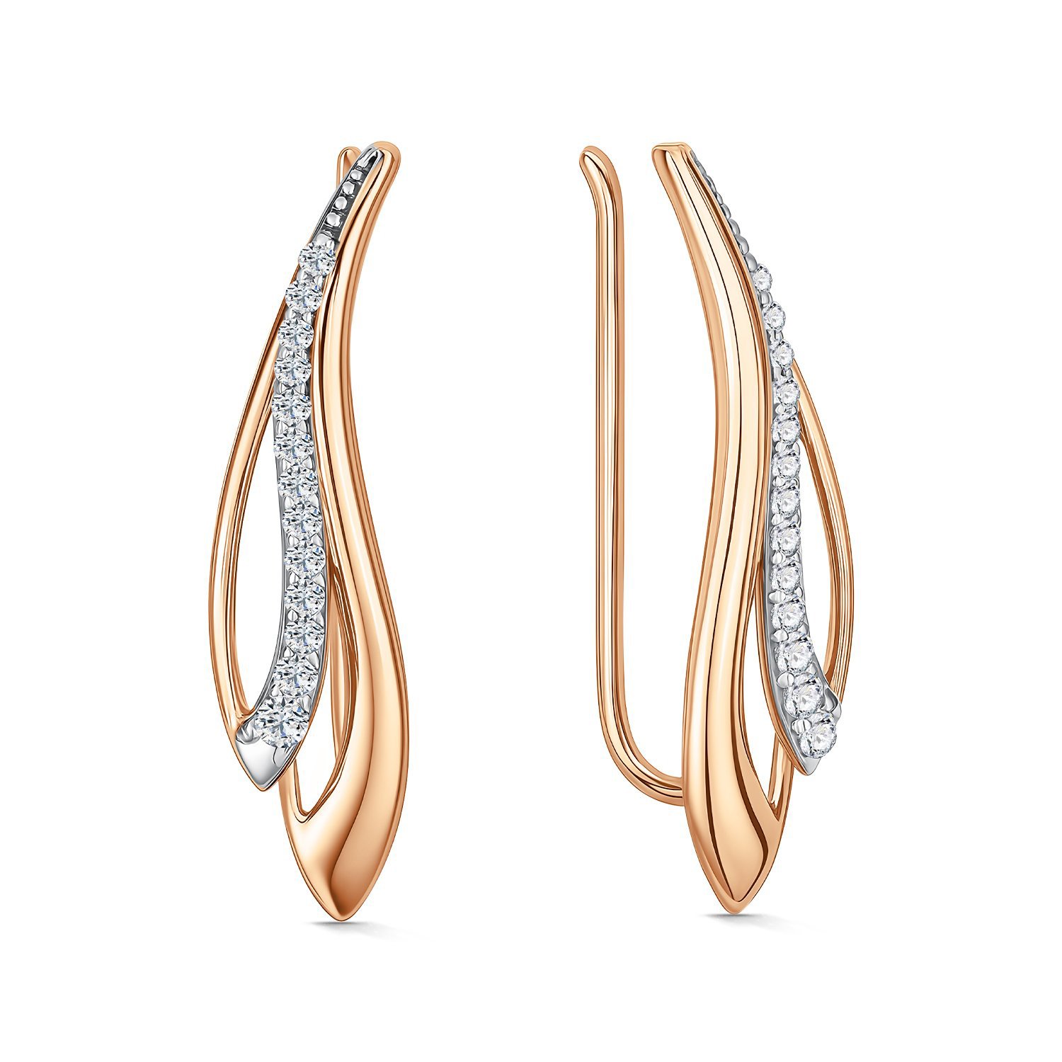 Фото «Золотые серьги с фианитами»