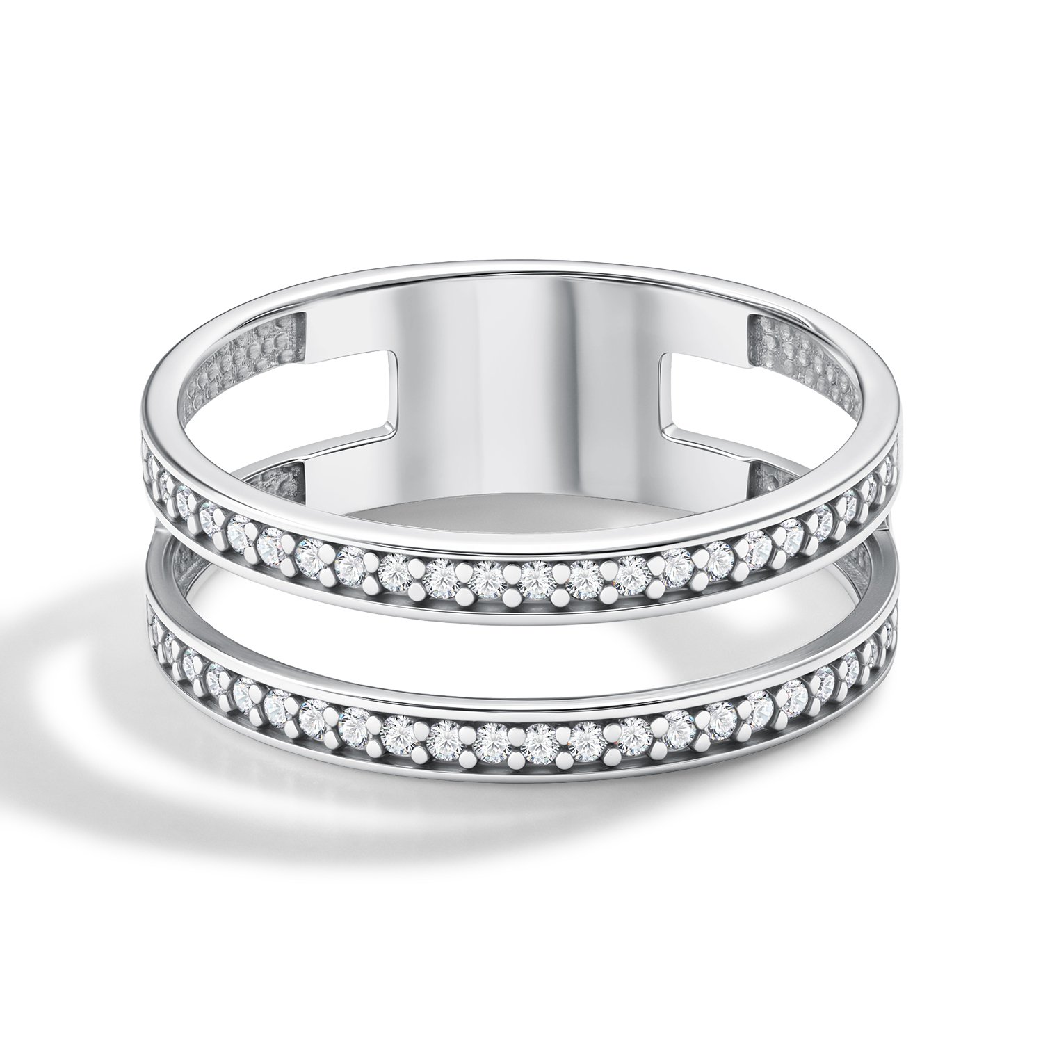 Серебряное кольцо с фианитами